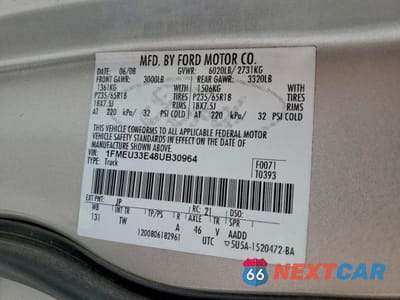 Zdjęcie 12 z 13 samochodu: 2008 FORD EXPLORER SPORT TRAC LIMITED VIN:1FMEU33E48UB30964 - miniatura