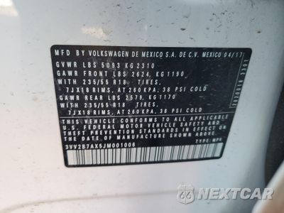 Zdjęcie 13 z 16 samochodu: 2018 VOLKSWAGEN TIGUAN SE VIN:3VV2B7AX5JM001006 - miniatura