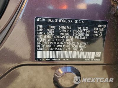 Zdjęcie 13 z 14 samochodu: 2019 HONDA HR-V EX VIN:3CZRU6H55KM721228 - miniatura