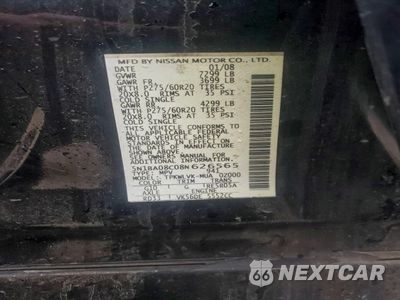 Zdjęcie 13 z 15 samochodu: 2008 NISSAN ARMADA SE VIN:5N1BA08C08N626565 - miniatura
