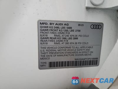 Zdjęcie 13 z 13 samochodu: 2023 AUDI Q5 PREMIUM 45 VIN:WA1GAAFY2P2155088 - miniatura