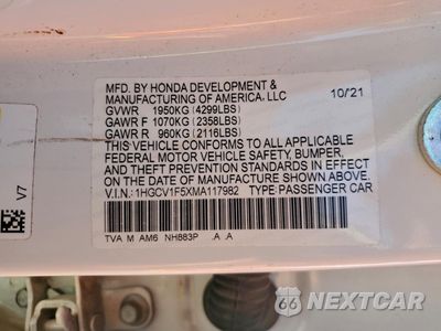 Zdjęcie 12 z 15 samochodu: 2021 HONDA ACCORD EXL VIN:1HGCV1F5XMA117982 - miniatura