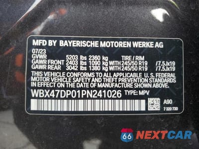 Zdjęcie 10 z 10 samochodu: 2023 BMW X3 SDRIVE30I VIN:WBX47DP01PN241026 - miniatura