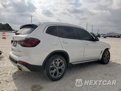 Trzecie zdjęcie samochodu z tyłu: 2022 BMW X3 SDRIVE30I VIN:5UX43DP05N9K82627 - miniatura