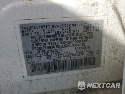 Zdjęcie 12 z 13 samochodu: 2016 NISSAN SENTRA S VIN:3N1AB7AP2GY236784 - miniatura