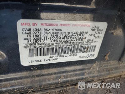 Zdjęcie 13 z 13 samochodu: 2016 MITSUBISHI OUTLANDER SPORT ES VIN:JA4AP3AU1GZ049338 - miniatura