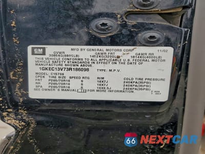 Zdjęcie 13 z 15 samochodu: 2003 GMC YUKON VIN:1GKEC13V73R186098 - miniatura