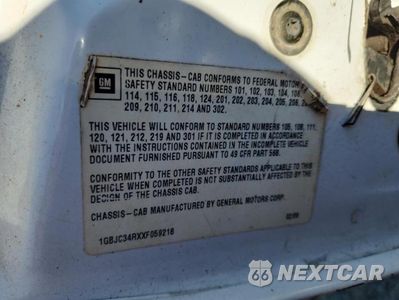 Zdjęcie 12 z 12 samochodu: 1999 CHEVROLET GMT-400 FLATBED TRUCK VIN:1GBJC34RXXF059218 - miniatura