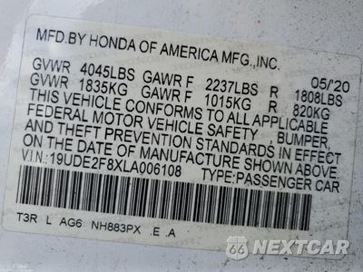 Zdjęcie 13 z 16 samochodu: 2020 ACURA ILX PREMIUM A-SPEC VIN:19UDE2F8XLA006108 - miniatura