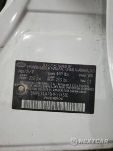 Zdjęcie 12 z 12 samochodu: 2017 HYUNDAI SONATA SPORT VIN:5NPE34AF1HH594510 - miniatura