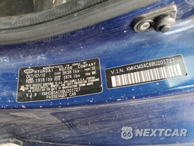 Zdjęcie 12 z 13 samochodu: 2011 HYUNDAI ACCENT GL VIN:KMHCM3AC6BU201727 - miniatura