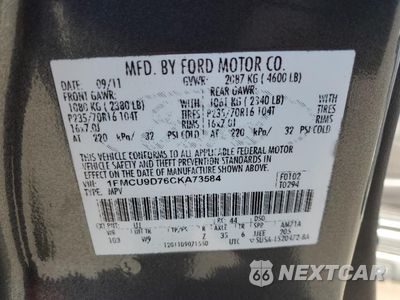 Zdjęcie 13 z 13 samochodu: 2012 FORD ESCAPE XLT VIN:1FMCU9D76CKA73584 - miniatura