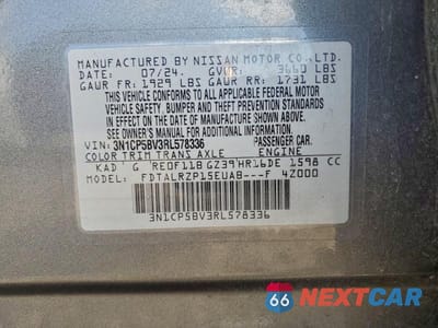 Zdjęcie 12 z 12 samochodu: 2024 NISSAN KICKS S VIN:3N1CP5BV3RL578336 - miniatura