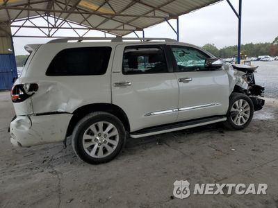 Trzecie zdjęcie samochodu z tyłu: 2019 TOYOTA SEQUOIA PLATINUM VIN:5TDDY5G14KS171632 - miniatura
