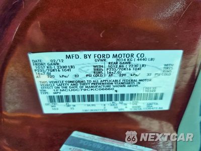 Zdjęcie 13 z 15 samochodu: 2012 FORD ESCAPE XLS VIN:1FMCU0C79CKC06660 - miniatura