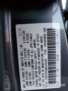 Zdjęcie 12 z 14 samochodu: 2011 HONDA ACCORD EXL VIN:1HGCP2F86BA046982 - miniatura