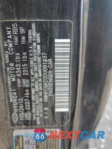 Zdjęcie 12 z 12 samochodu: 2013 HYUNDAI GENESIS COUPE 2.0T VIN:KMHHT6KD3DU081437 - miniatura