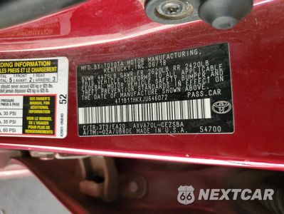 Zdjęcie 12 z 12 samochodu: 2018 TOYOTA CAMRY L VIN:4T1B11HKXJU646072 - miniatura