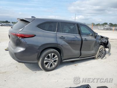 Trzecie zdjęcie samochodu z tyłu: 2022 TOYOTA HIGHLANDER XLE VIN:5TDGZRAHXNS135987 - miniatura