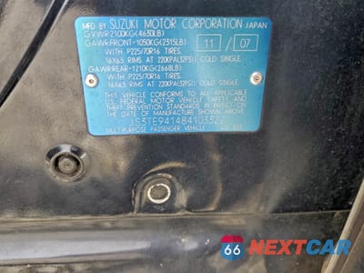 Zdjęcie 13 z 14 samochodu: 2008 SUZUKI GRAND VITARA VIN:JS3TE941484103322 - miniatura