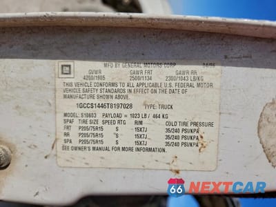 Zdjęcie 13 z 13 samochodu: 1994 CHEVROLET S TRUCK S10 VIN:1GCCS144XR8194920 - miniatura