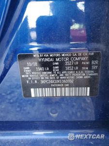 Zdjęcie 12 z 15 samochodu: 2019 HYUNDAI ACCENT SE VIN:3KPC24A3XKE060952 - miniatura