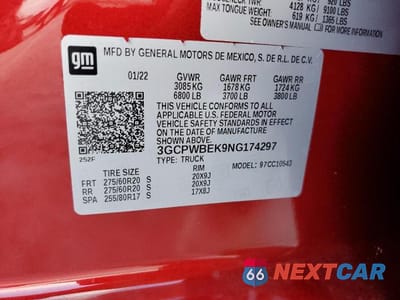 Zdjęcie 12 z 12 samochodu: 2022 CHEVROLET SILVERADO LTD C1500 CUSTOM VIN:3GCPWBEK9NG174297 - miniatura