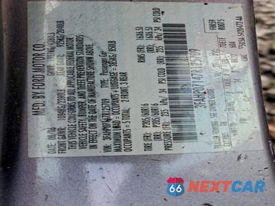 Zdjęcie 12 z 12 samochodu: 2007 FORD FUSION SE VIN:3FAHP07147R125709 - miniatura