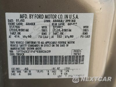 Zdjęcie 12 z 14 samochodu: 2002 FORD F250 SUPER DUTY VIN:1FTNX21F42EB82629 - miniatura