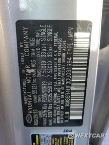 Zdjęcie 13 z 15 samochodu: 2013 HYUNDAI SANTA FE LIMITED VIN:KM8SR4HF3DU031994 - miniatura