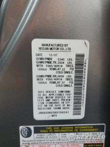 Zdjęcie 12 z 14 samochodu: 2008 INFINITI FX35 VIN:JNRAS08U38X104541 - miniatura