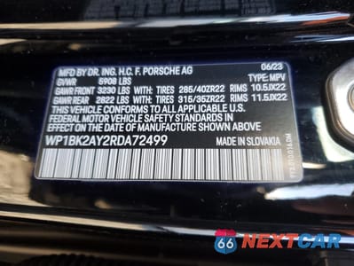 Zdjęcie 13 z 13 samochodu: 2024 PORSCHE CAYENNE TURBO GT VIN:WP1BK2AY2RDA72499 - miniatura