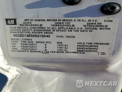 Zdjęcie 12 z 12 samochodu: 2006 CHEVROLET SILVERADO C1500 VIN:3GCEC14Z66G215642 - miniatura