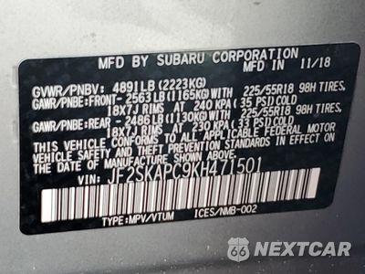Zdjęcie 14 z 15 samochodu: 2019 SUBARU FORESTER SPORT VIN:JF2SKAPC9KH471501 - miniatura