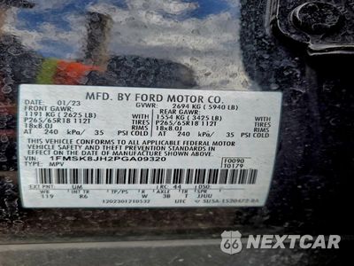 Zdjęcie 13 z 14 samochodu: 2023 FORD EXPLORER TIMBERLINE VIN:1FMSK8JH2PGA09320 - miniatura