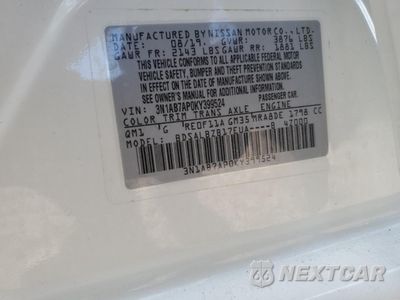Zdjęcie 13 z 15 samochodu: 2019 NISSAN SENTRA S VIN:3N1AB7AP0KY399524 - miniatura