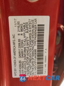 Zdjęcie 13 z 14 samochodu: 2018 HONDA ACCORD LX VIN:1HGCV1F11JA038385 - miniatura