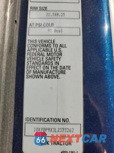 Zdjęcie 10 z 10 samochodu: 2020 KENWORTH T680 SEMI TRUCK VIN:1XKYDP9X3LJ373262 - miniatura