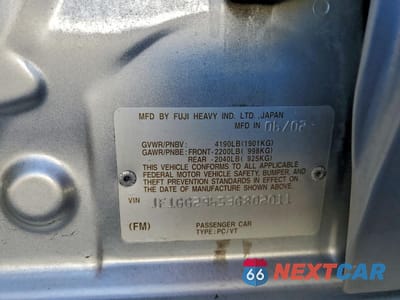 Zdjęcie 13 z 13 samochodu: 2003 SUBARU IMPREZA WRX VIN:JF1GG29653G802011 - miniatura