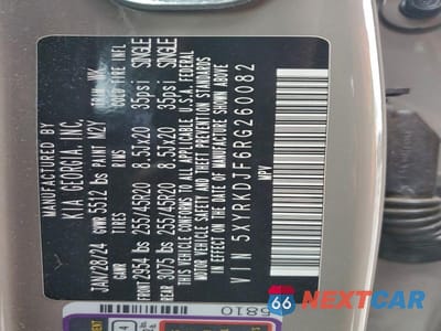 Zdjęcie 13 z 13 samochodu: 2024 KIA SORENTO SX VIN:5XYRKDJF6RG260082 - miniatura