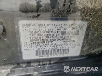 Zdjęcie 12 z 12 samochodu: 2021 NISSAN VERSA SV VIN:3N1CN8EV8ML912792 - miniatura