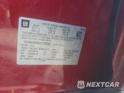 Zdjęcie 13 z 13 samochodu: 2017 CADILLAC XT5 VIN:1GYKNARS6HZ138356 - miniatura