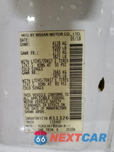 Zdjęcie 12 z 13 samochodu: 2018 NISSAN NV 2500 HD SV VIN:1N6BF0KY2JN811326 - miniatura