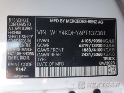 Zdjęcie 13 z 13 samochodu: 2023 MERCEDES BENZ SPRINTER DELIVERY VAN VIN:W1Y4KDHY6PT137381 - miniatura