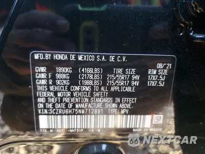 Zdjęcie 14 z 15 samochodu: 2022 HONDA HR-V EXL VIN:3CZRU6H75NM712891 - miniatura