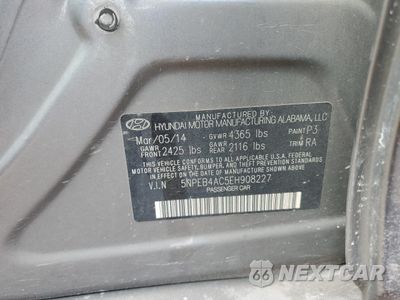 Zdjęcie 12 z 13 samochodu: 2014 HYUNDAI SONATA GLS VIN:5NPEB4AC5EH908227 - miniatura