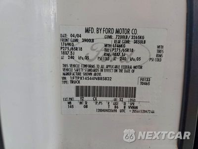 Zdjęcie 12 z 12 samochodu: 2004 FORD F150 VIN:1FTPX14544NB85832 - miniatura