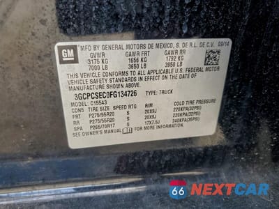 Zdjęcie 12 z 14 samochodu: 2015 CHEVROLET SILVERADO C1500 LTZ VIN:3GCPCSEC0FG134726 - miniatura