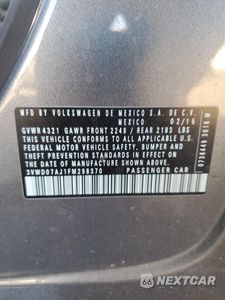 Zdjęcie 13 z 15 samochodu: 2015 VOLKSWAGEN JETTA SE VIN:3VWD07AJ1FM298370 - miniatura