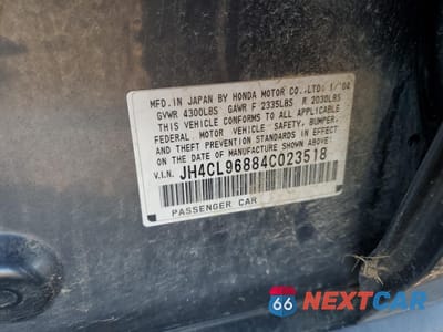 Zdjęcie 13 z 15 samochodu: 2004 ACURA TSX VIN:JH4CL96884C023518 - miniatura